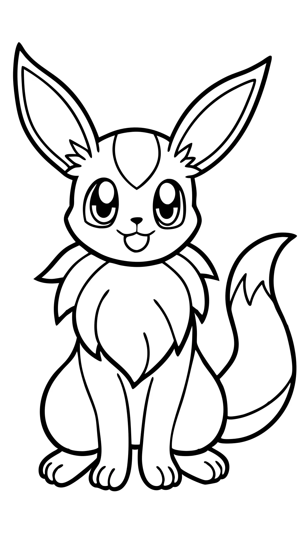 Lindas páginas para colorear de Eevee Evolutions